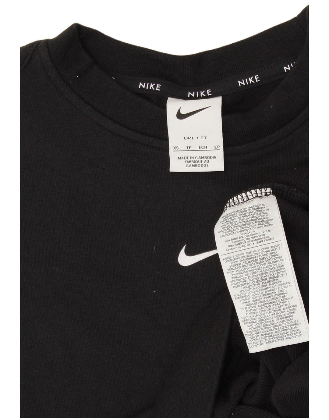 NIKE Sudadera Jumper para Mujer UK 6 XS Negro Poliéster