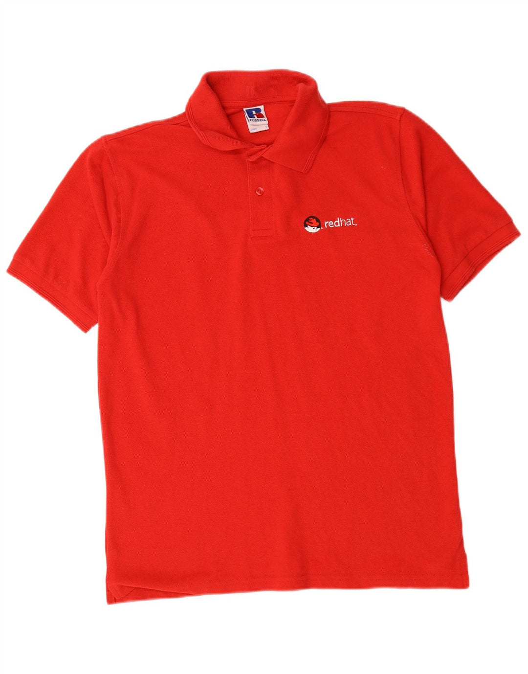 Russell Athletic Polo gráfico para hombre de algodón rojo mediano