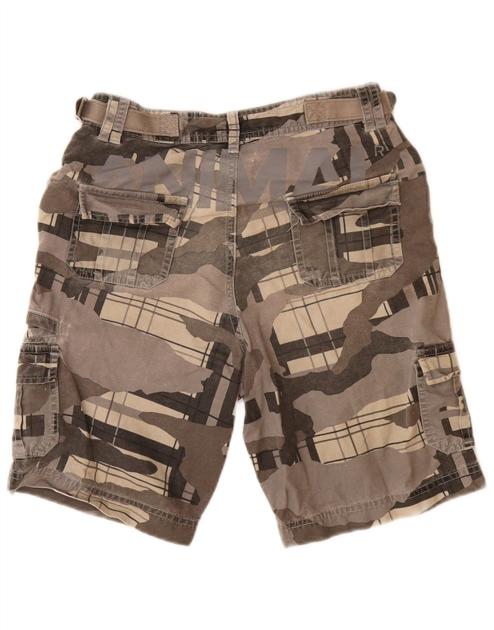 ANIMAL Shorts cargo para niños 7-8 años W24 Algodón de camuflaje gris