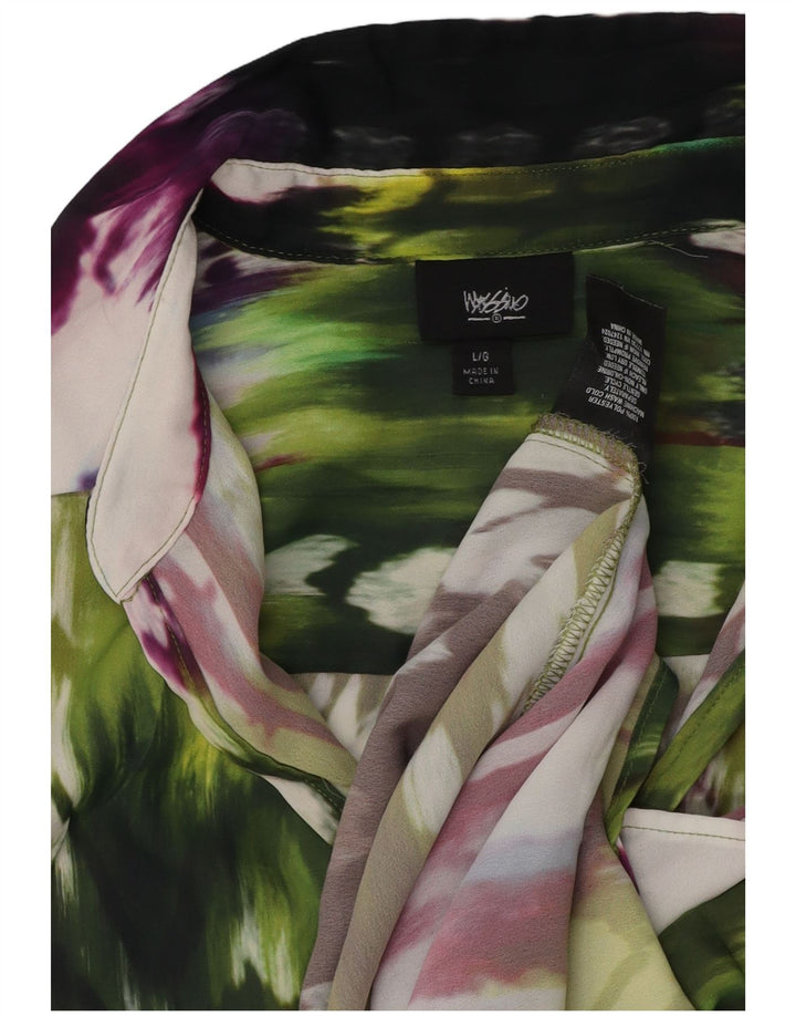 Mossimo Blusa tipo camisa para mujer UK 46 Grande Multicolor Tie Dye Poliéster
