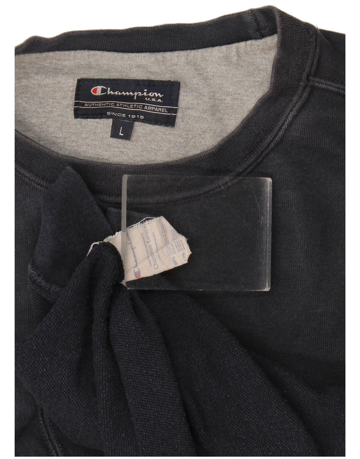 Champion Sudadera Gráfica para Hombre Jumper Large Azul Marino Algodón