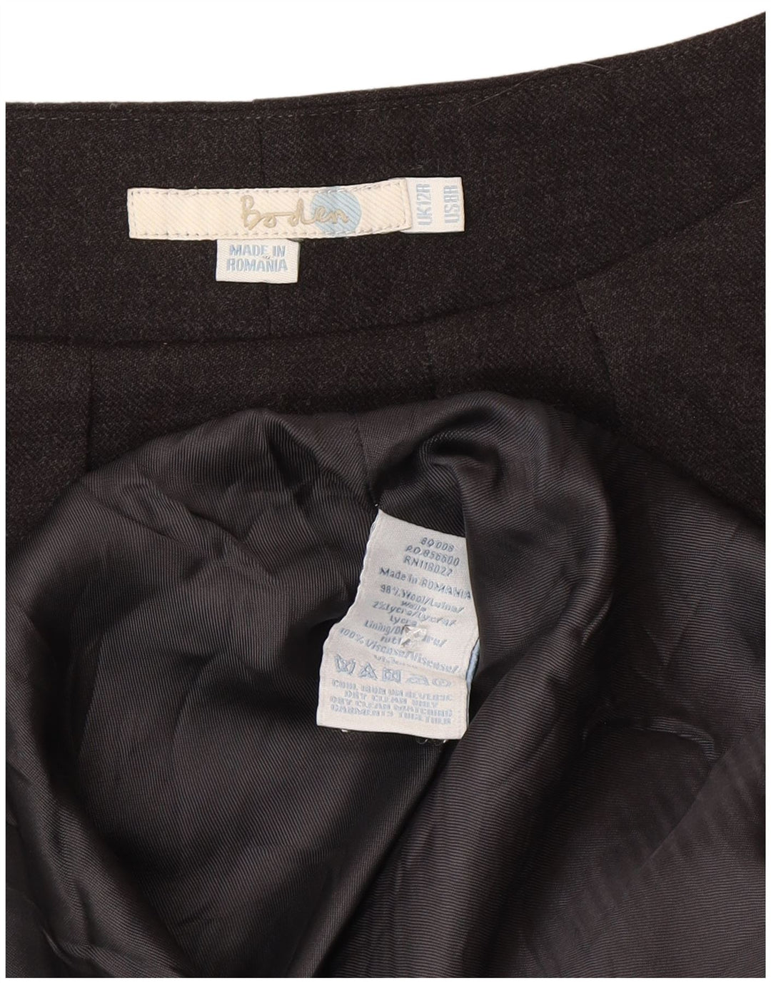 Boden Vestido tubo regular de manga 3/4 para mujer UK 42 Lana gris medio