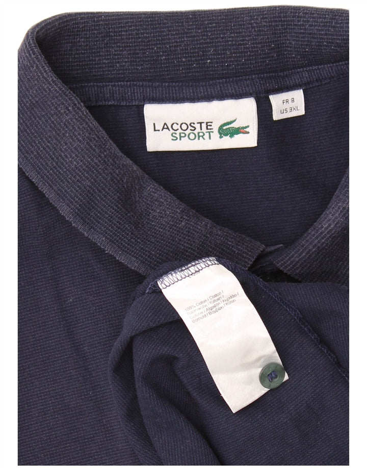 LACOSTE Polo para hombre talla 8 3XL Algodón azul marino
