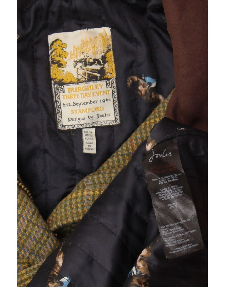 Joules Chaqueta campestre para mujer Reino Unido 46 Lana a cuadros verde grande