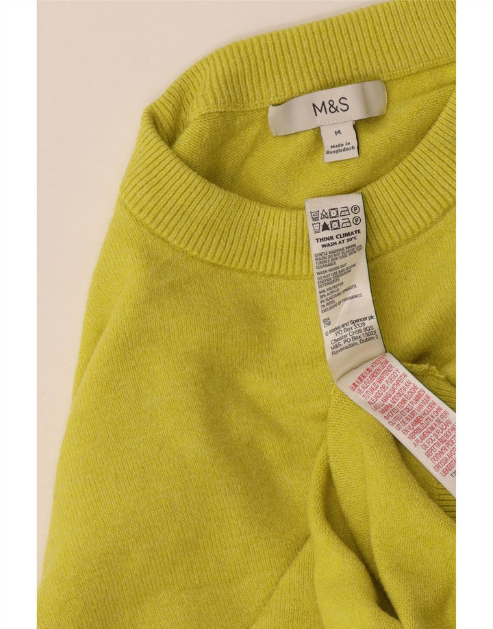 Marks & Spencer - Jersey de cuello redondo para mujer, talla 40, color amarillo mediano