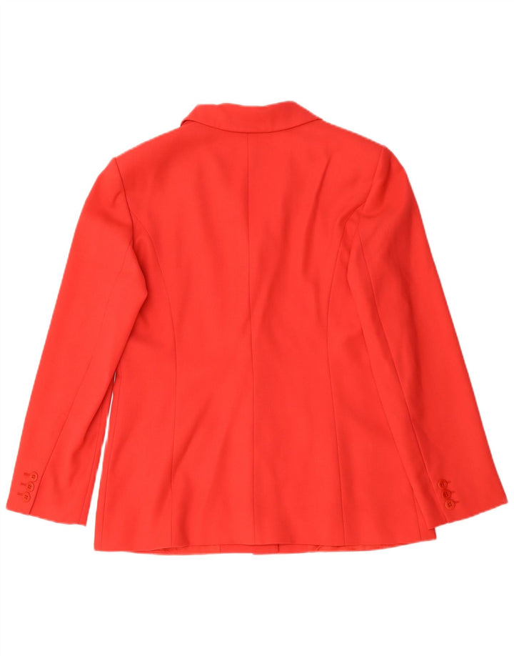 Max Mara Chaqueta Blazer de 3 Botones para Mujer Reino Unido 42 Lana Roja Mediana