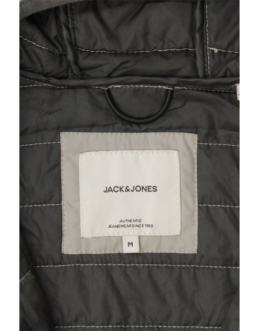 Jack & Jones Hombre Chaqueta Acolchada Con Capucha ES 38 Gris Medio Colorblock
