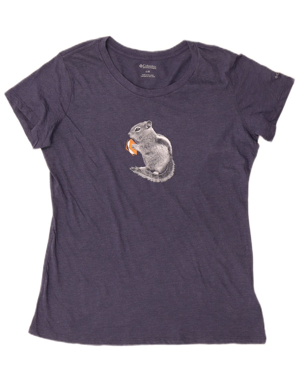 Columbia Camiseta gráfica para mujer Top UK 46 Grande Poliéster azul marino