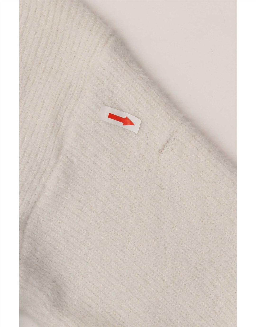 Zara - Jersey con cuello en V para mujer, talla 40, poliéster blanco pequeño