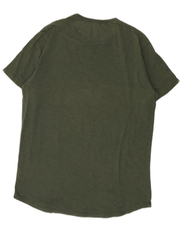 Sun68 - Camiseta para hombre, talla grande, color caqui, algodón