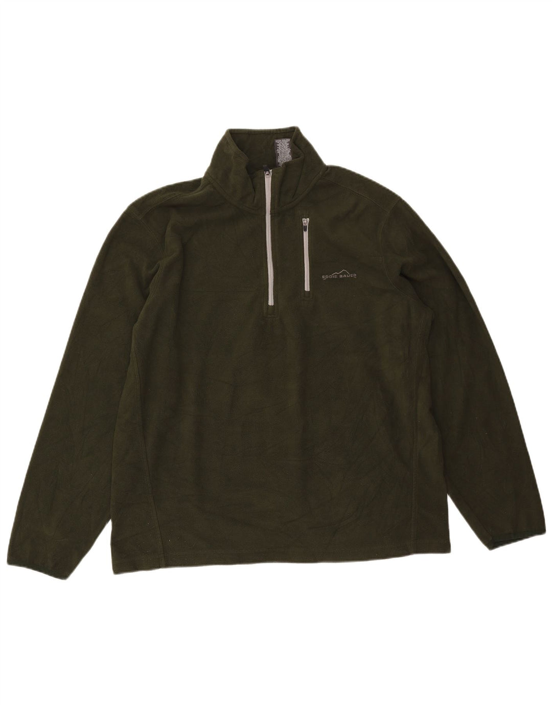 Eddie Bauer Jersey de forro polar con cuello y cremallera para hombre Poliéster verde grande