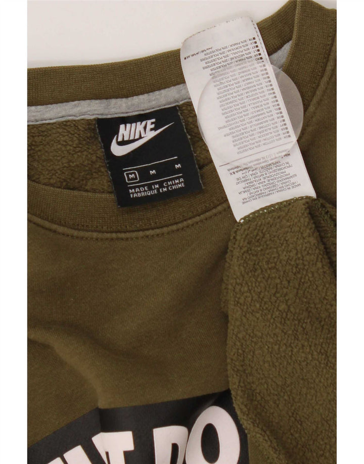 Nike Sudadera Estampada Con Estampado De Algodón Caqui Medio