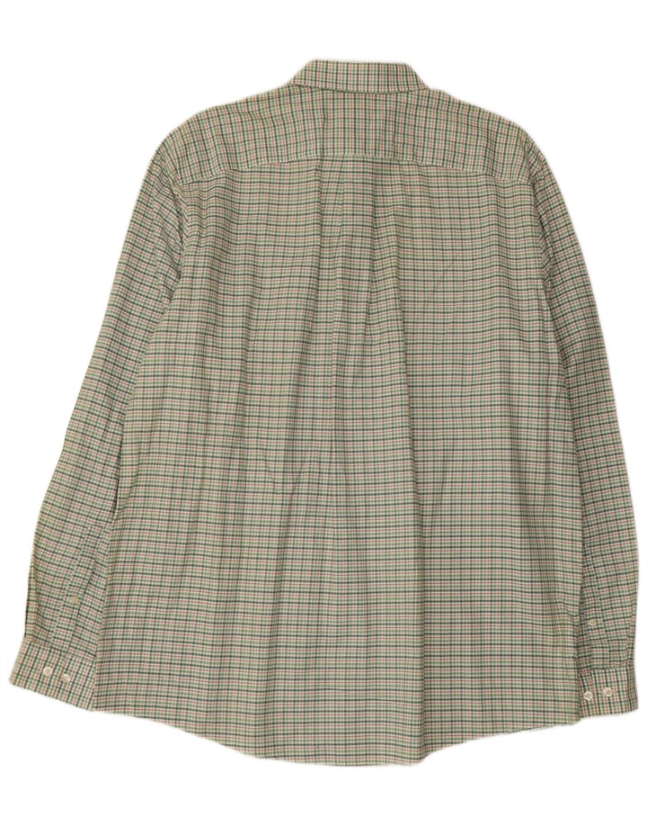 Eddie Bauer Camisa de franela alta y holgada para hombre XL Algodón a cuadros verdes