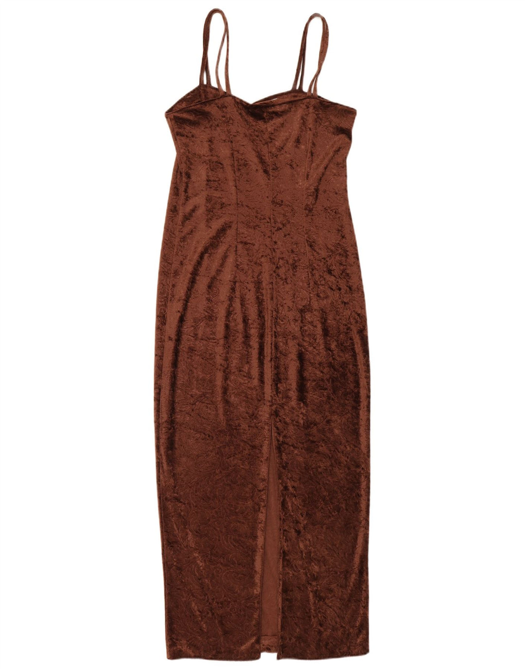 Vintage mujer terciopelo 2 piezas set Reino Unido 12 marrón medio Paisley