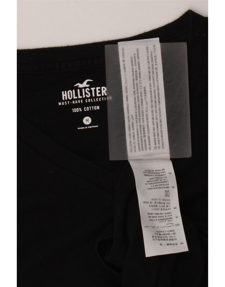 Camiseta Hollister Hombre Top Medium Negro Algodón