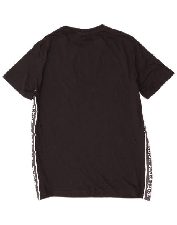 Kappa Hombre Camiseta Gráfica Top Medium Negro Colorblock Algodón