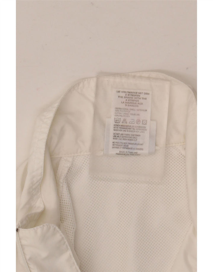 Adidas Hombre Chándal Top Chaqueta Pequeña Poliéster Blanco