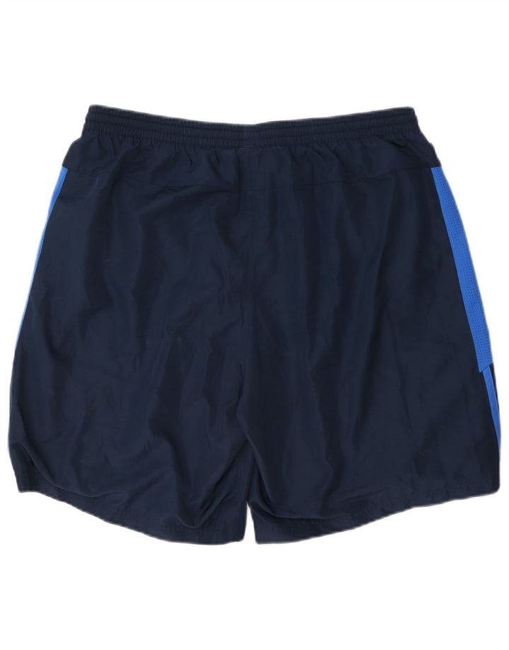Adidas - Pantalones cortos deportivos para hombre, talla grande, color azul marino, poliéster