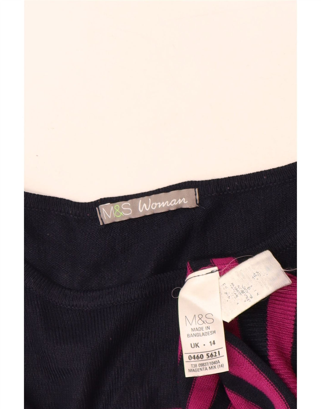 MARKS & SPENCER Suéter tipo jersey con cuello barco para mujer UK 44 Medio Púrpura