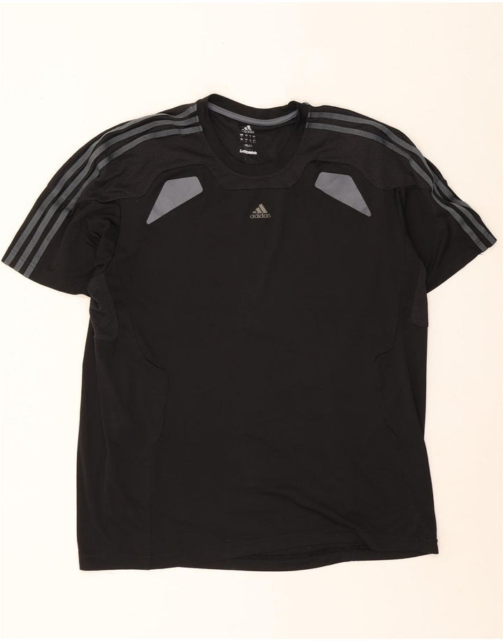 Adidas Hombre Climalite Camiseta Top XL Negro Colorblock Poliéster