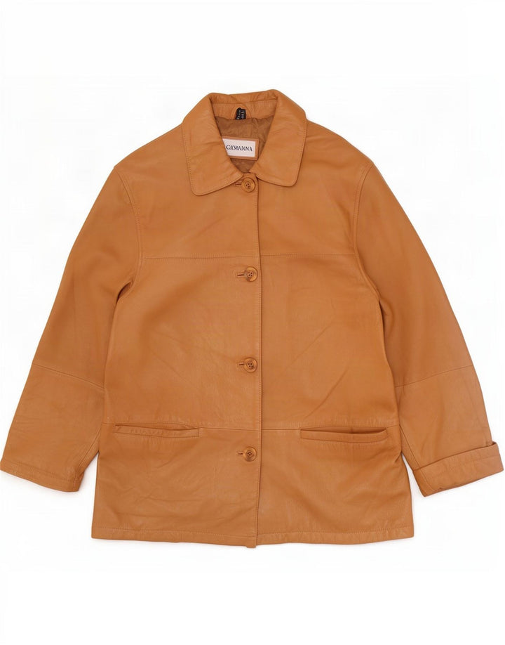 Chaqueta de cuero para mujer UK 44 Large Beige