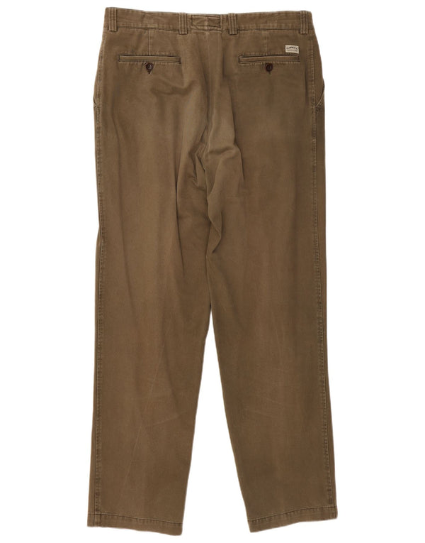 Camel Active - Pantalón chino con pinzas para hombre IT 52 XL W36 L31 Algodón caqui