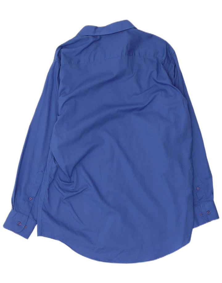 PIERRE CARDIN Camisa Hombre Talla 15 1/2 Algodón Azul Medio