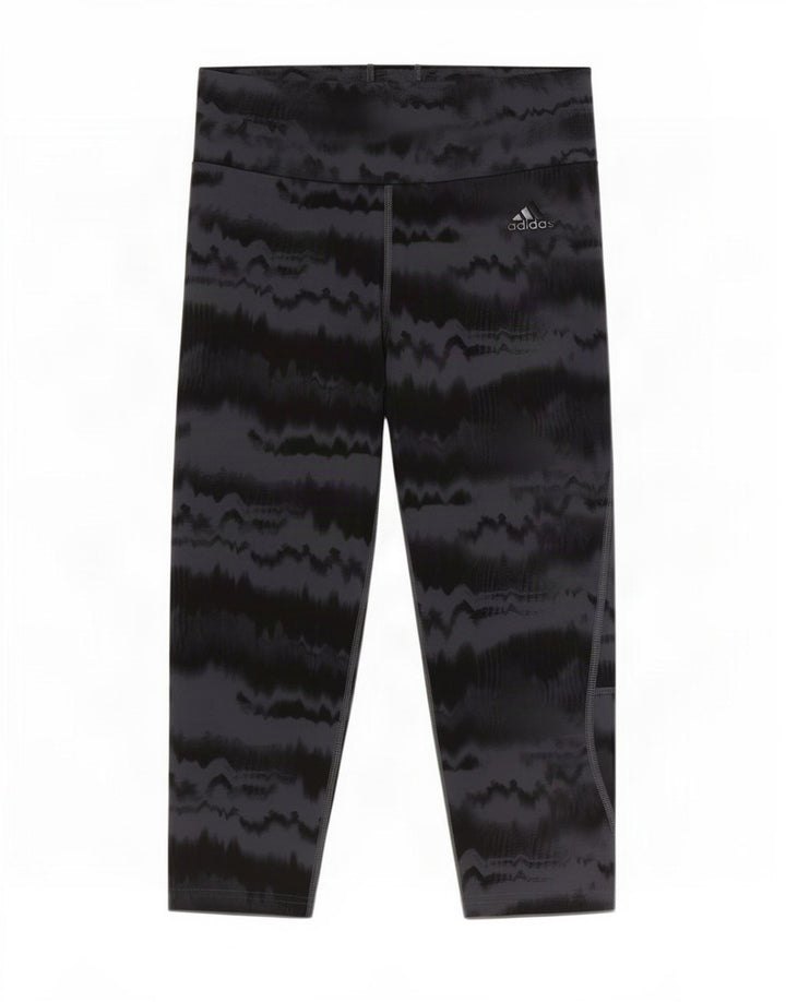 Adidas Leggings Capri para mujer Reino Unido 8/10 Pequeño Gris Tie Dye Poliéster