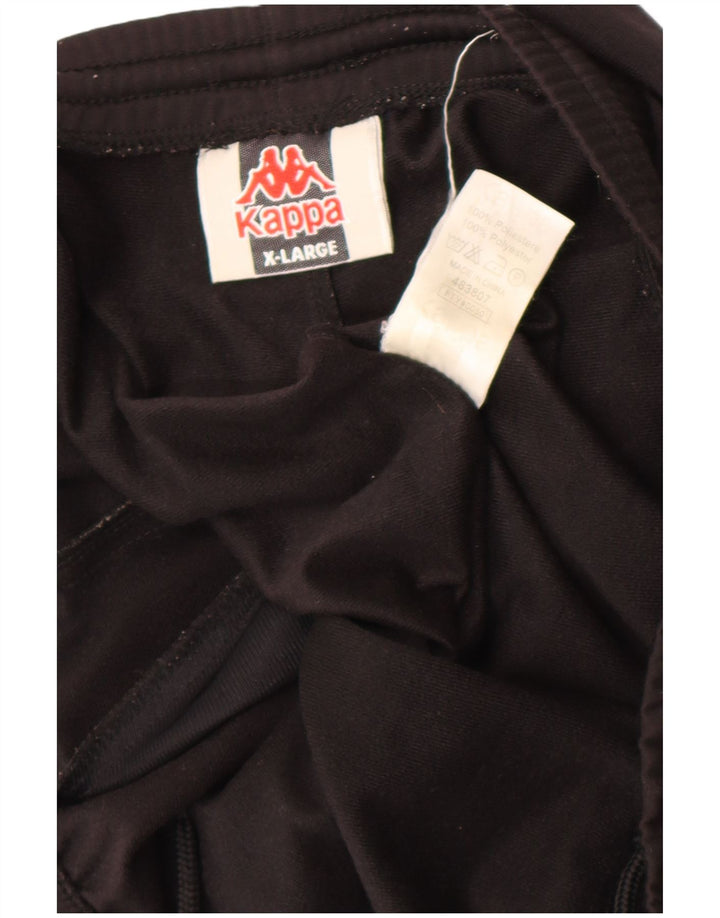 Kappa Pantalones cortos deportivos gráficos para hombre XL Poliéster negro