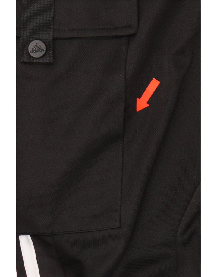 Adidas Hombre Cargo Chándal Pantalones Grande Negro Poliéster