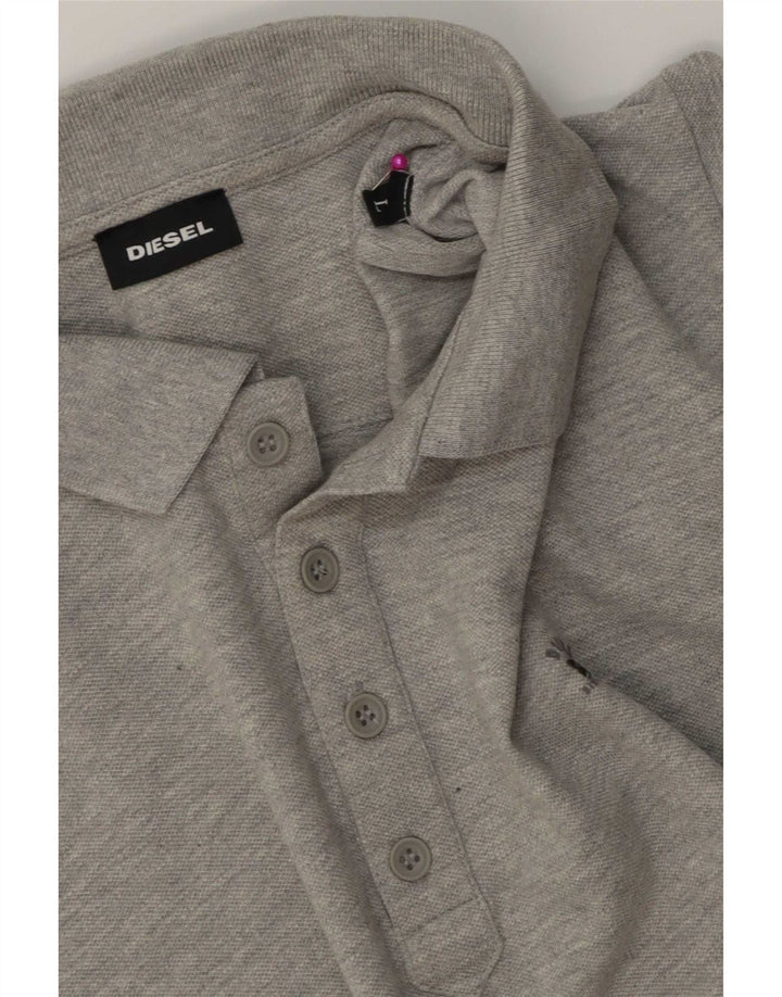Diesel Polo Hombre Algodón Gris Grande