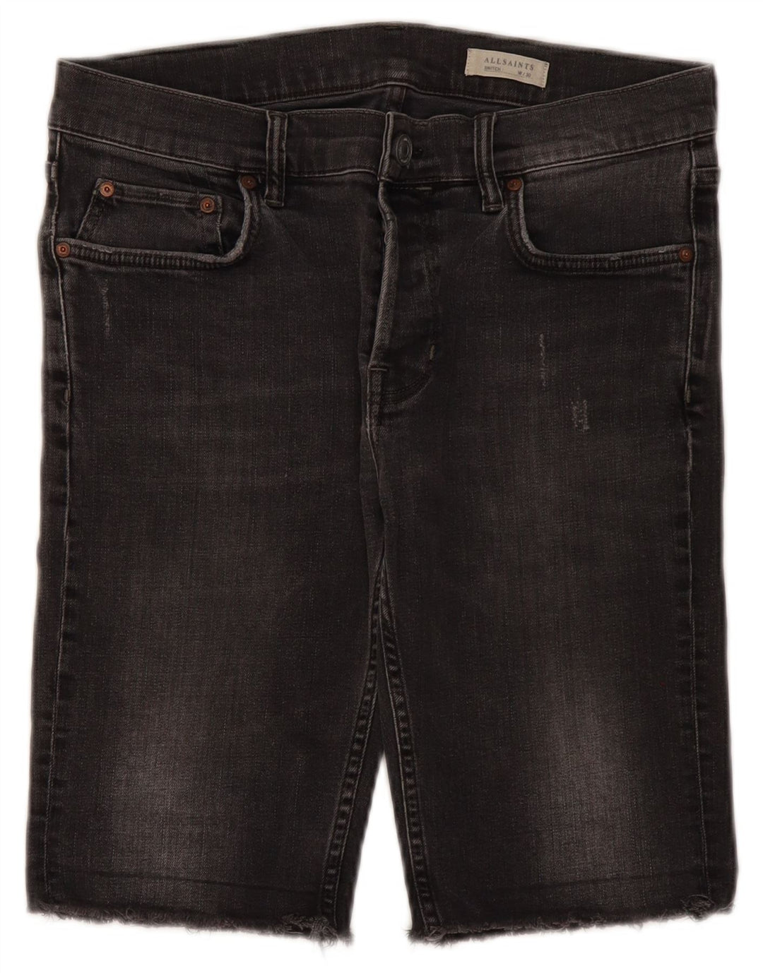 Pantalones cortos vaqueros All Saints Hombre W30 Gris medio