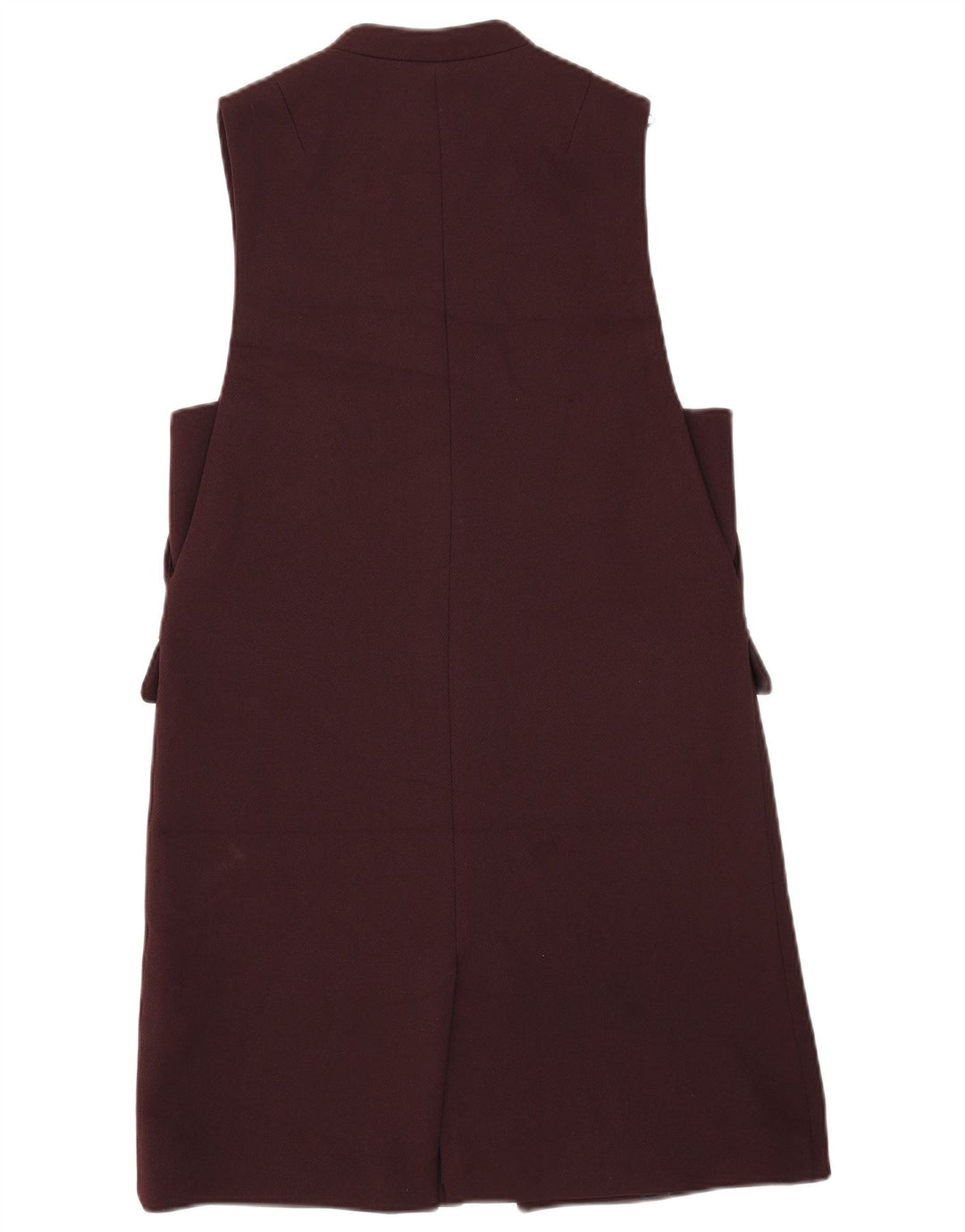Chaleco abierto ZARA Mujer UK 10 Small Granate Poliéster