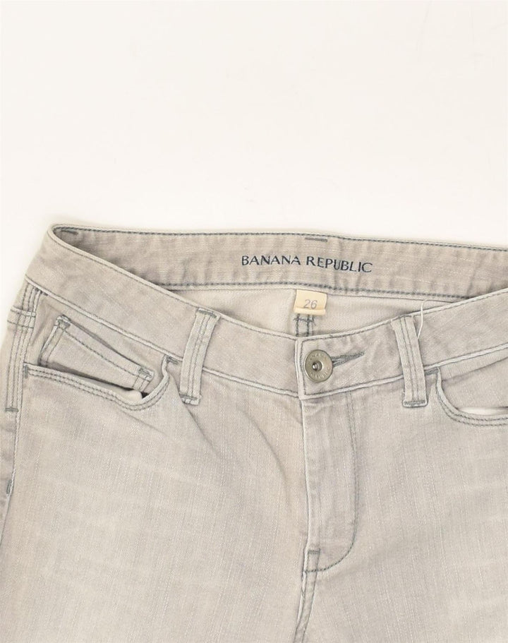 BANANA REPUBLIC Womens Skinny Jeans W26 L32 Grey Cotton | Vintage Banana Republic | Thrift | Second-Hand Banana Republic | Used Clothing | Messina Hembry 