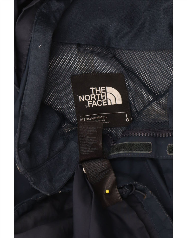The North Face Chaqueta impermeable con capucha para hombre UK 40 Large Poliéster azul marino