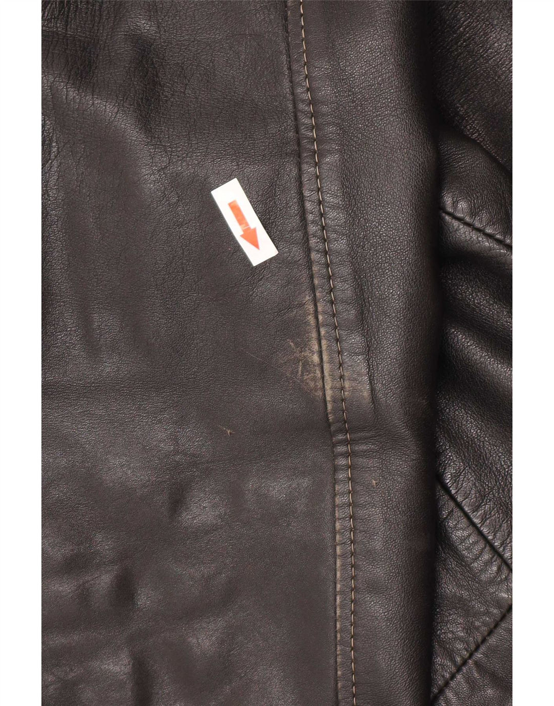 Vintage hombres chaqueta de cuero Reino Unido 40 grande negro