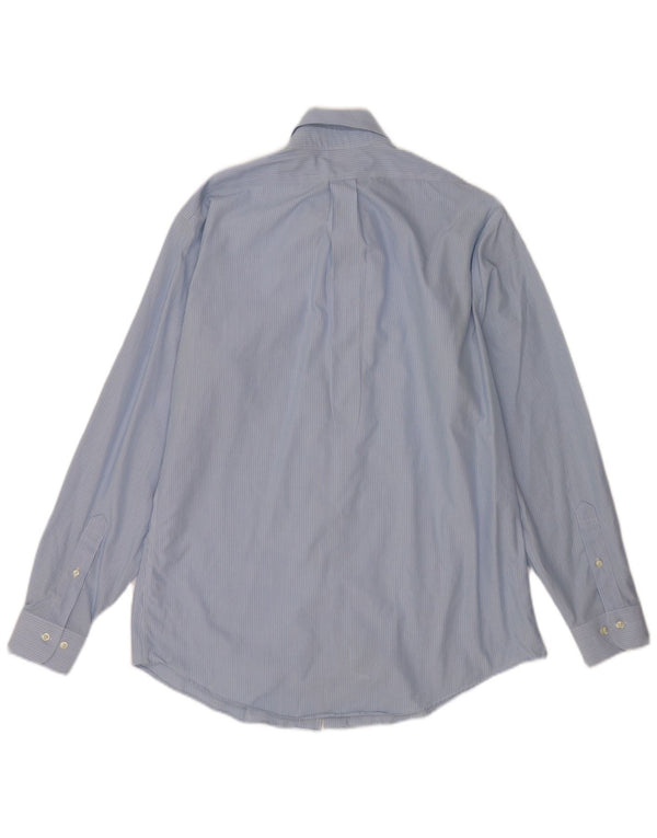 Brooks Brothers Camisa Regent para hombre talla 16 4/5 algodón a rayas azul grande