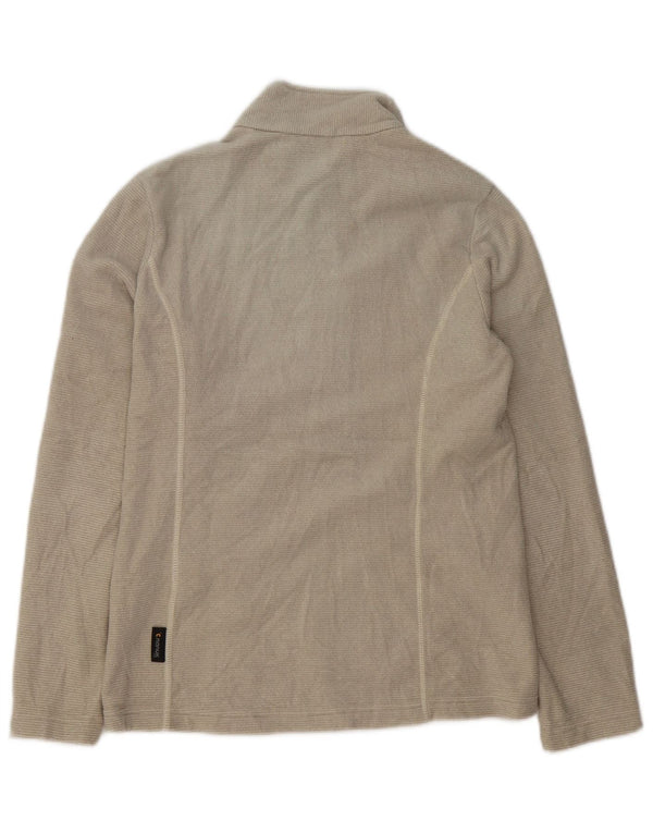 Jack Wolfskin Chaqueta polar para mujer UK 8/10 Small Beige Poliéster