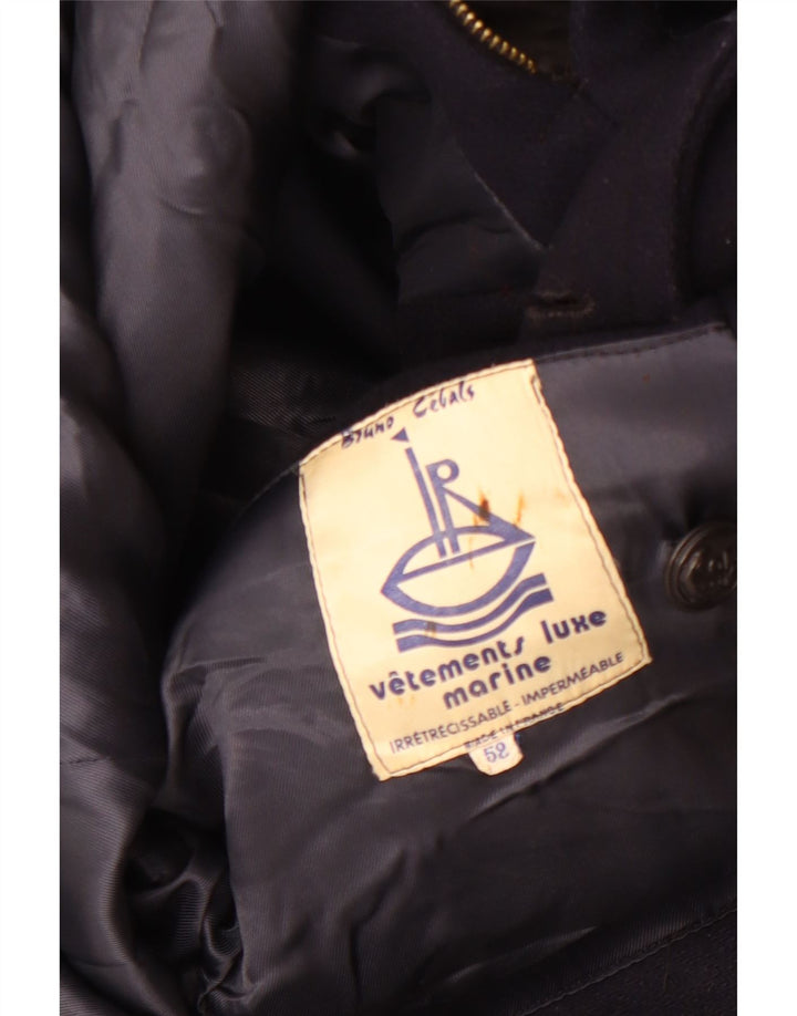 Vintage hombre guisante abrigo IT 52 XL azul marino