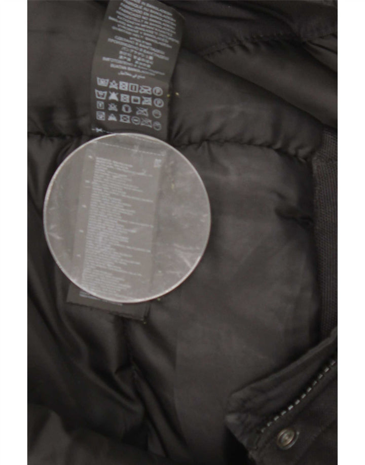 G-Star Chaqueta acolchada con capucha para hombre, talla 40, poliéster negro grande