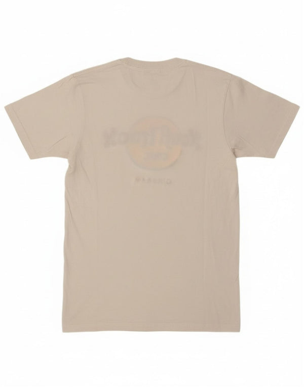 Hard Rock Cafe Mens Madrid Graphic Camiseta Top Pequeño Algodón Blanco