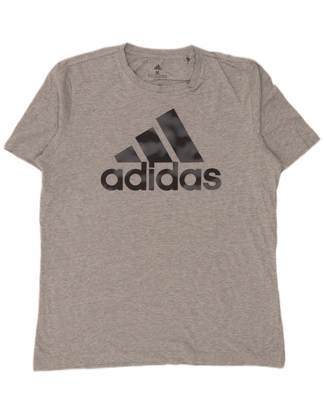 ADIDAS Camiseta gráfica para hombre Top de algodón moteado gris medio