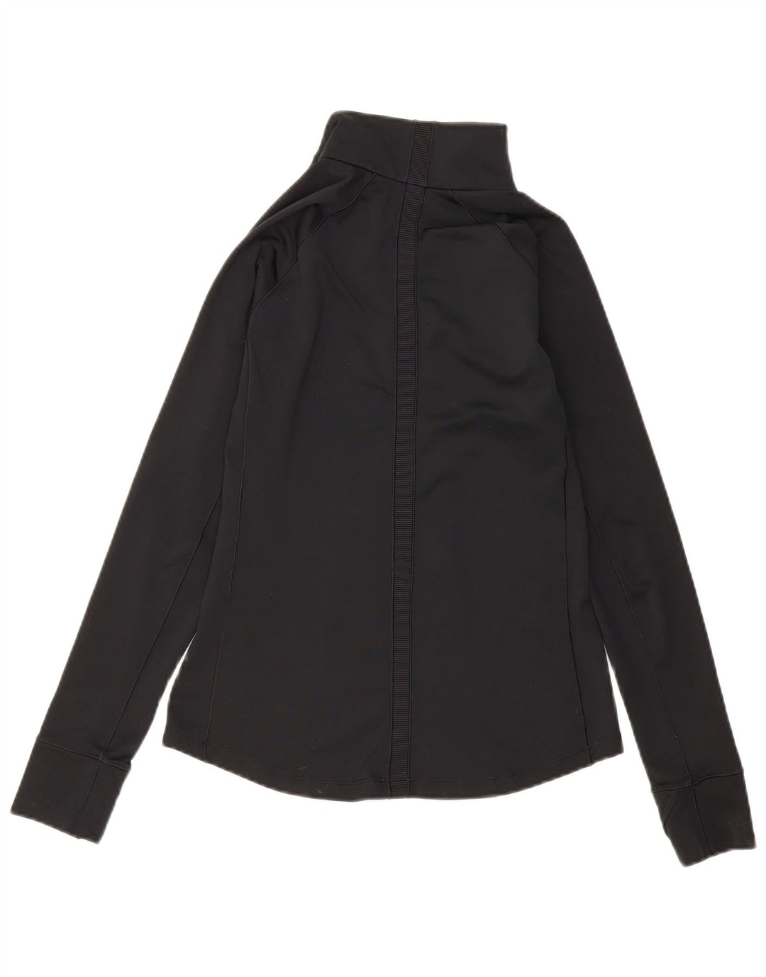 UNDER ARMOUR Womens Zip Neck Tracksuit Top UK 10 Small Black