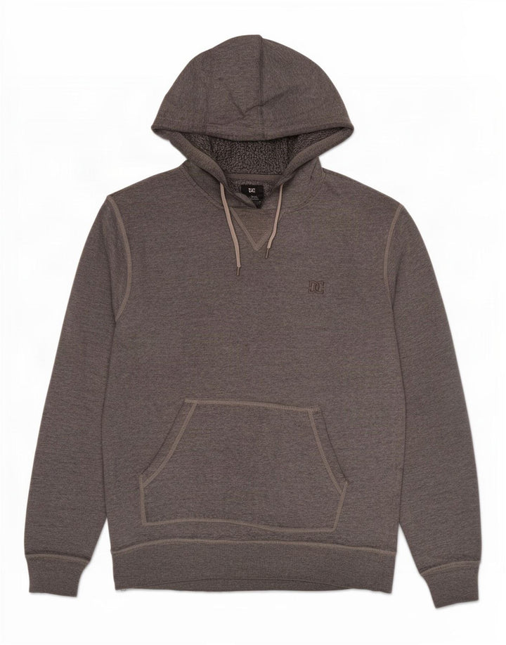 DC Jersey con capucha para hombre pequeño de algodón moteado gris