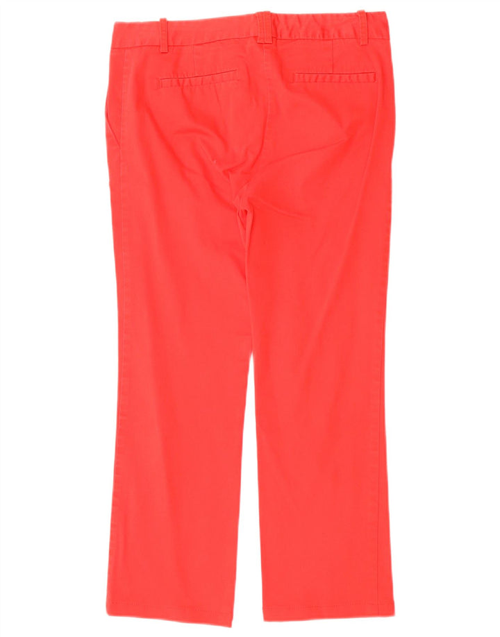 ZARA Pantalón chino recto para mujer EU 38 Small W28 L23 Algodón rojo