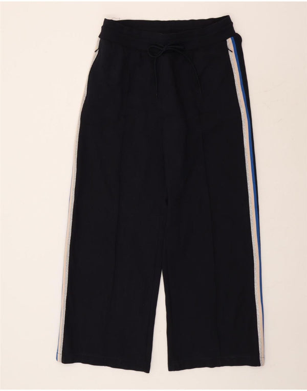 Marks & Spencer Pantalones de cintura alta para mujer UK 14 Large W30 L30 Azul marino