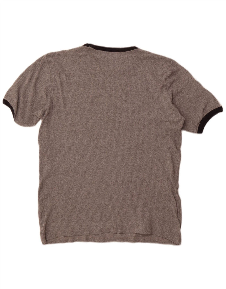 BUFFALO Camiseta Hombre Top Algodón Gris Medio