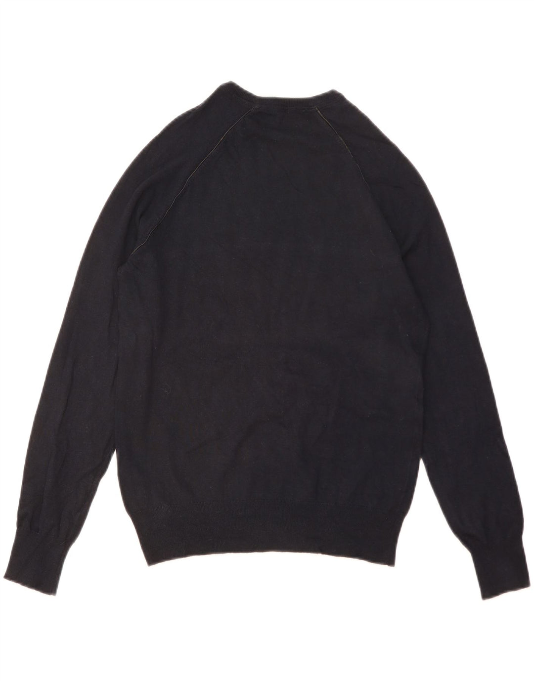 ZARA Hombre Jersey Cuello Redondo Jersey Small Azul Marino Viscosa