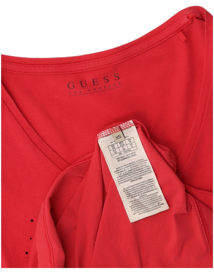 GUESS Camiseta gráfica para mujer Top UK 4 XS Algodón rosa