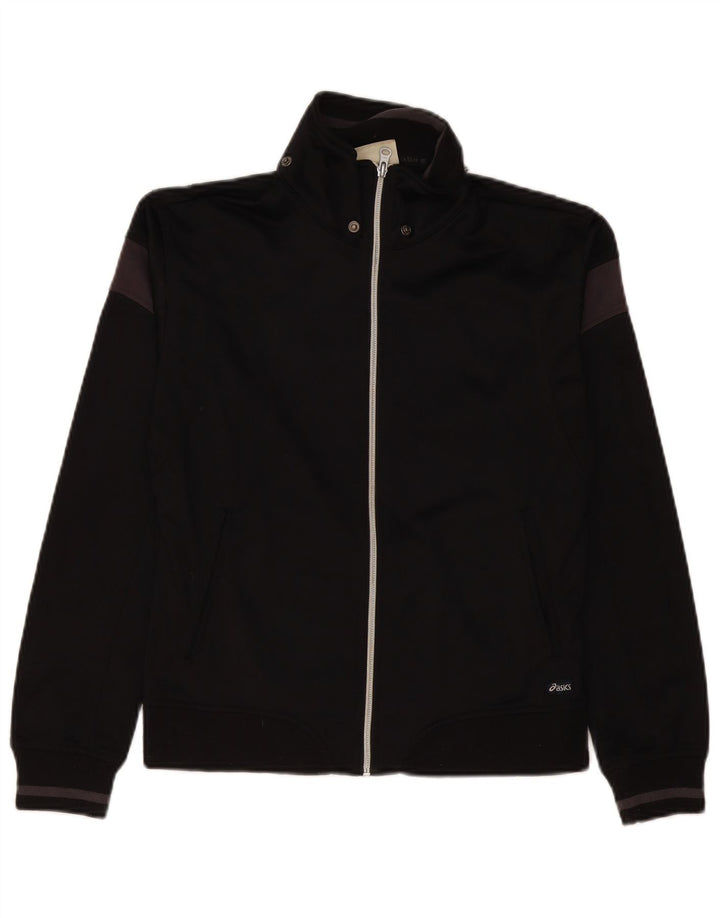 Asics - Chaqueta de chándal para mujer, talla 40, poliéster negro mediano
